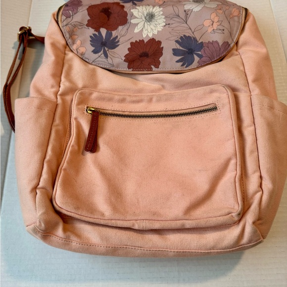 Erin Condren Pink Floral Backpack In Bloom - Picture 3 of 9